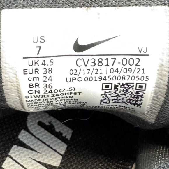 Nike Running Shoes Womens Size 7 Black White React Comfort Sneakers CV3817-002 - Picture 9 of 9